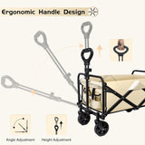 Folding Wagon Cart, Garden Cart, Picnic Cart Cream