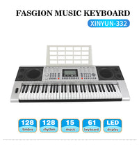 Full Size Electronic Keyboard 61 Key LCD Display Build in MP3  Player