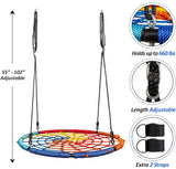 New Heavy-duty Hammock Outdoor Spider Web Swing 80cm 4 Ropes Hammock Swing Seat