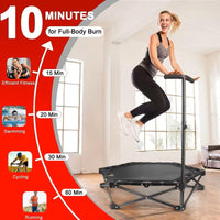 Mini Trampoline  Hexagonal  Foldable Silent Fitness Rebounder