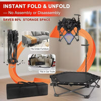 Mini Trampoline  Hexagonal  Foldable Silent Fitness Rebounder