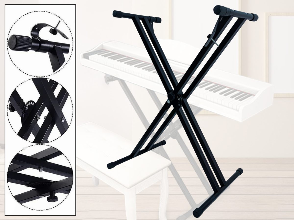 Double-Braced X-Style Keyboard Piano Stand  Adjustable