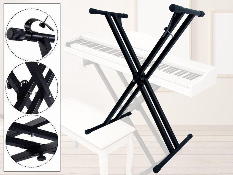 Double-Braced X-Style Keyboard Piano Stand  Adjustable