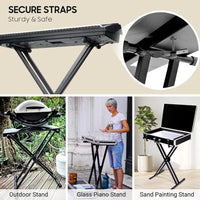 Double-Braced X-Style Keyboard Piano Stand  Adjustable