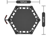 Mini Trampoline  Hexagonal  Foldable Silent Fitness Rebounder