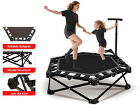 Mini Trampoline  Hexagonal  Foldable Silent Fitness Rebounder
