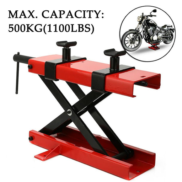 Motorbike Scissor Lift Stand Red / Black - 500kg Capacity