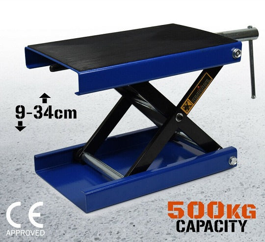 Motorcycle Scissor Lift Stand with Pad - 500kg Capacity