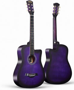 Brand New 38" Acoustic Guitar Purple  (With A Free Carry Bag Case)