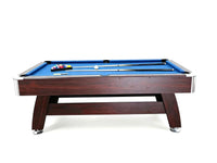 7Ft Pool Table Blue With Auto Ball Return - Ultimate Package Deal Assembled