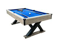 The Titan X Deluxe Modern  7ft Pool Table – Blue Felt with Accessories