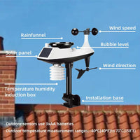 Wireless Weather Station Indoor Outdoor  Forecast Rainfall Wind Speed