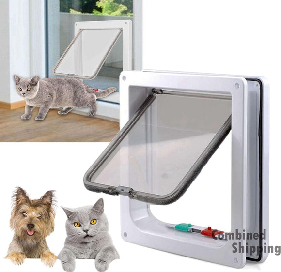 XL  Cat Dog  Pet Flap Door Magnetic Pet Door with 4 Way Lock Size Extra Large