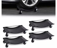 4 x Heavy Duty Vehicle Wheel Dolly Sets Ball Bearings Trolley Rated at 1800KG