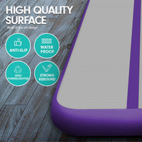 Evoland Inflatable Gymnastics Mat Air Track Tumbling Mat - 3M (Purple)