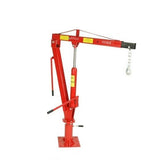 Swivel Base Hydraulic Lifting Deck Crane Floor Mounted Hoist 2000LBS - 1Ton