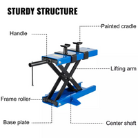 High Quality Motorbike Scissor Lift Stand Blue  500kg Capacity