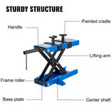 High Quality Motorbike Scissor Lift Stand Blue - 500kg Capacity