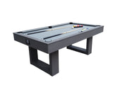Assembled 7Ft Multi Function 3 in 1 Pool Table, Hockey, Table Tennis Table Gray
