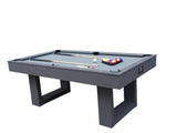 Assembled 7Ft Multi Function 3 in 1 Pool Table, Hockey, Table Tennis Table Gray