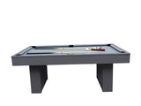 Assembled 7Ft Multi Function 3 in 1 Pool Table, Hockey, Table Tennis Table Gray