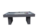 Assembled 7Ft Multi Function 3 in 1 Pool Table, Hockey, Table Tennis Table Gray