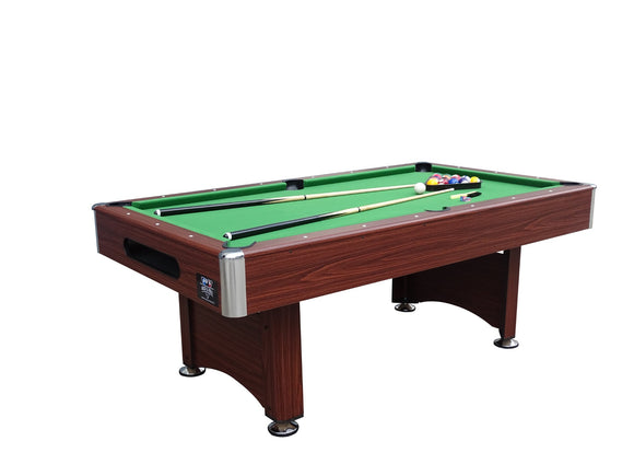 7Ft Pool Table Green With Auto Ball Return - Ultimate Package Deal Assembled
