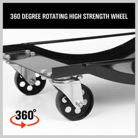 4 x Heavy Duty Vehicle Wheel Dolly Sets Ball Bearings Trolley Rated at 1800KG