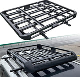 Universal Roof Rack Basket Car Top Luggage 127X90 cm (Black)