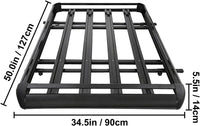 Universal Roof Rack Basket Car Top Luggage 127X90 cm (Black)