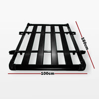 Universal Roof Rack Basket Car Top Luggage 1600X100 cm (Black)