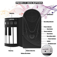 Foldable 49 Key Soft Keyboard Piano