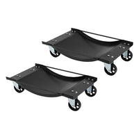 2 x Heavy Duty Vehicle Wheel Dolly Sets Ball Bearings Trolley Rated at 900KG