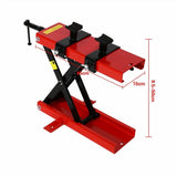 Motorbike Scissor Lift Stand Red / Black - 500kg Capacity