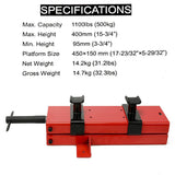 Motorbike Scissor Lift Stand Red / Black - 500kg Capacity