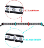 Single Row Led Bright 19" CREE LED flood/spot light Bar  18pcs CREE
