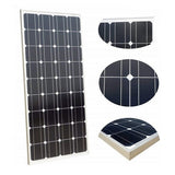 Solar Panel 100 Watt 12-18 Volt  Monocrystalline Controller Z Brackets Cables